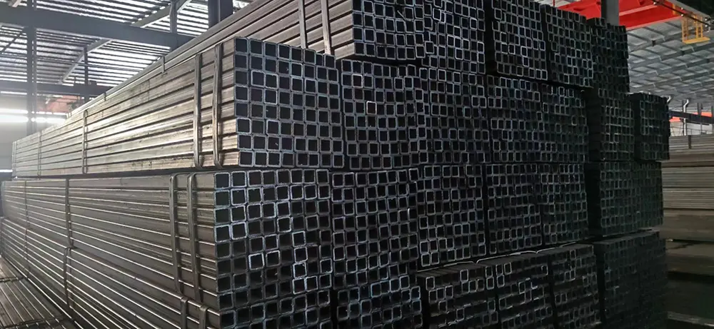 Thin Wall Black Rectangular And Square Steel Tube